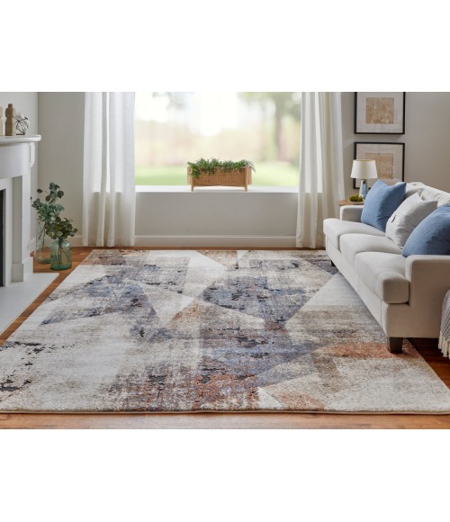 Feizy Gilmore BLUE/IVORY Rug GIL39MKF 5 ft. 3 in. X 8 ft. Rectangle - Rugs Town Feizy Gilmore BLUE/IVORY GIL39MKF 5 ft. 3 in. X 8 ft. Rectangle Rug