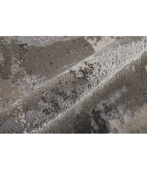 Feizy Prasad Casual Watercolor, Ivory/Gray, 8' x 11' Area Rug
