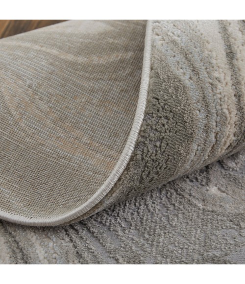 Prasad Area Rug Feizy Prasad Casual Watercolor, Gray/Ivory/Silver, 8' x 11' Area Rug