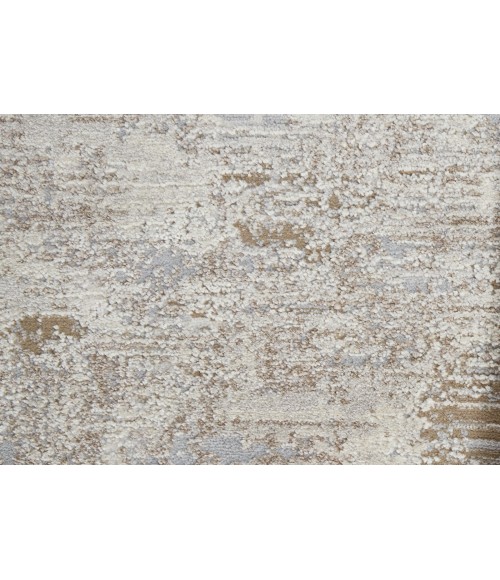 Feizy Vancouver Contemporary Abstract Rug, Ivory/Gray, 1'-8" X 2'-10" Area Rug