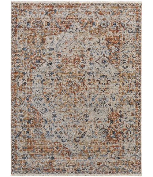 Feizy Kaia Oriental Beige/Red Rug, 12' x 15' Area Rug
