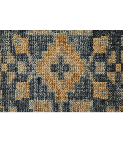 Feizy Fillmore Vintage Medallion, Blue/Gray, 4' x 6' Accent Rug