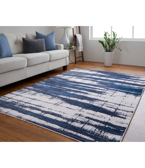 Indio Area Rug Feizy Indio Industrial Abstract, Ivory/Blue/Gray, 9'-2" x 12' Area Rug