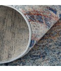 Feizy Edgemont Casual Abstract, Blue/Ivory/Orange, 10' x 14' Area Rug
