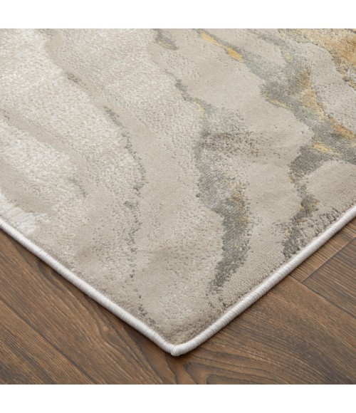 Feizy Waldor Casual Watercolor, Gold/Ivory/Gray, 8' x 11' Area Rug