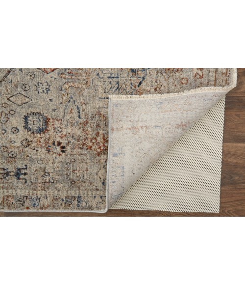 Feizy Kaia Vintage Medallion, Tan/Orange/Red, 3' x 5' Accent Rug