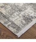 Feizy Cadiz Casual Abstract, Ivory/Gray/Gold, 13' x 20' Area Rug