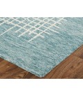 Feizy Maddox Modern Tufted Architectural Rug, Teal/Stillwater Blue, 8ft x 10ft