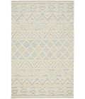 Anica Area Rug Feizy Anica Moroccan Chevorn Wool Tufted Area Rug, Ivory/Chambray Blue, 10ft x 14ft