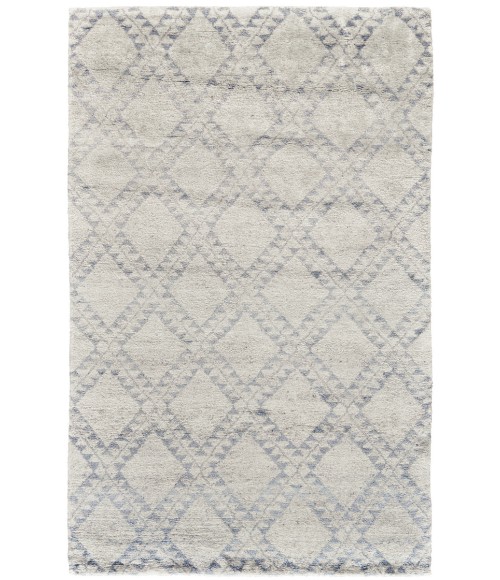 Feizy Abytha Global Diamond, Gray/Blue/Ivory, 9'-6" x 13'-6" Area Rug