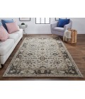 Eaton Area Rug Feizy Eaton Classic Oriental, Gray/Ivory/Taupe, 9'-6" x 13'-6" Area Rug