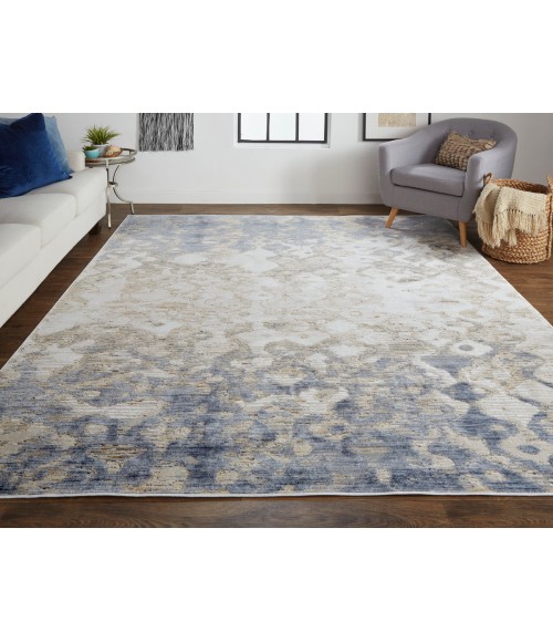 Feizy Laina BLUE/BEIGE LAI39G7F 3 ft. X 5 ft. Rectangle Rug