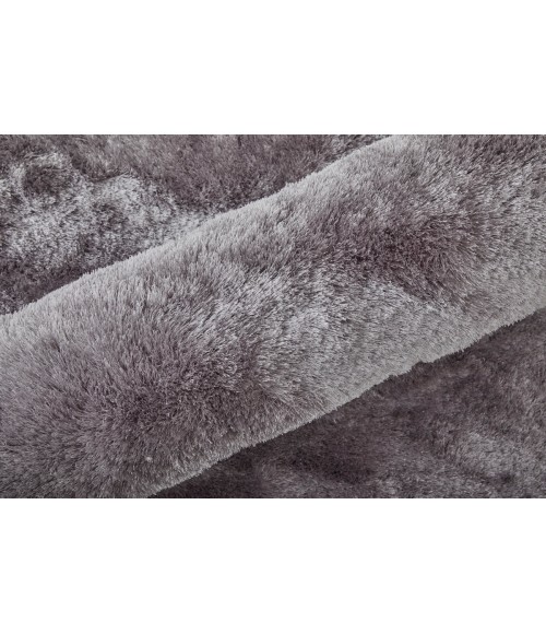 Feizy Indochine Luxury & Glam Solid, Purple, 8' x 8' Round Rug