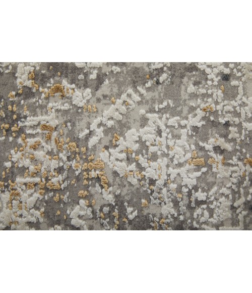 Feizy Cadiz Industrial Abstract, Ivory/Taupe/Gray, 12' x 18' Area Rug