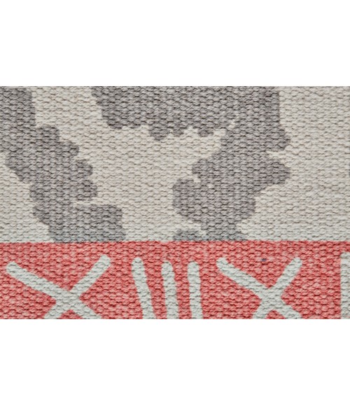 Adia Area Rug Feizy Adia Global Diamond, Gray/Ivory/Orange, 8' x 11' Area Rug