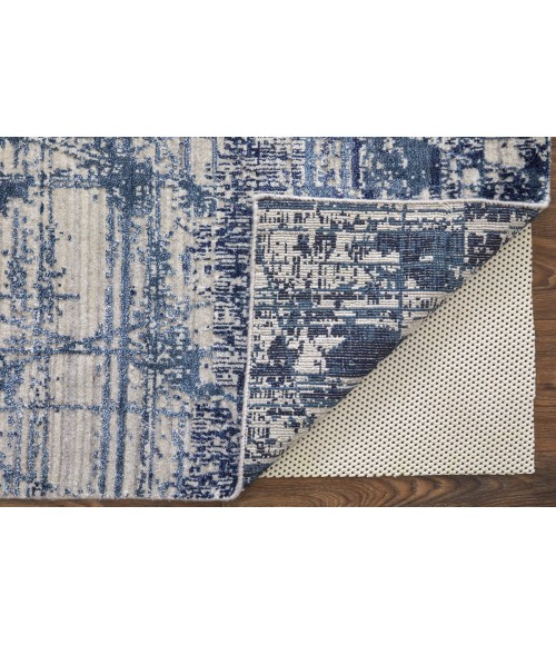 Eastfield Area Rug Feizy Eastfield Casual Abstract, Blue/Ivory, 2' x 3' Area Rug
