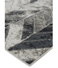 Feizy Micah Industrial Chevron, Black/Gray/Silver, 3'-11" x 6' Accent Rug