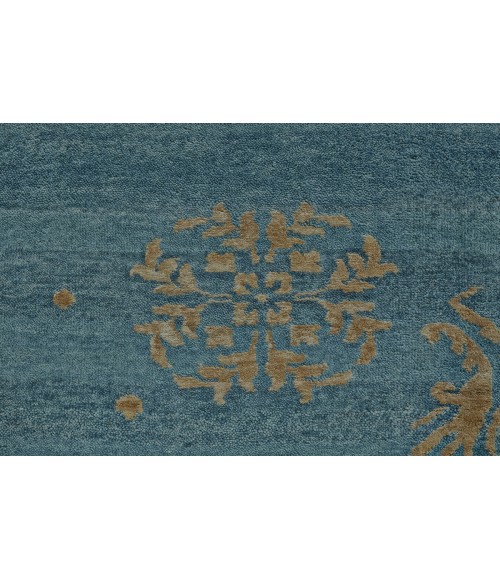Feizy Qing Casual Stripes, Blue/Green/Tan, 2' x 3' Accent Rug
