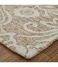 Feizy Belfort Classic Medallion, Tan/Ivory, 12' x 15' Area Rug