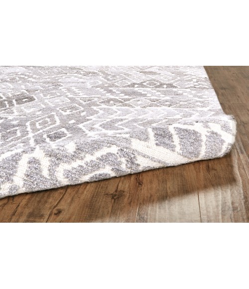 Asher Area Rug Feizy Asher Bohemian & Eclectic Distressed, Gray/White, 9' x 12' Area Rug