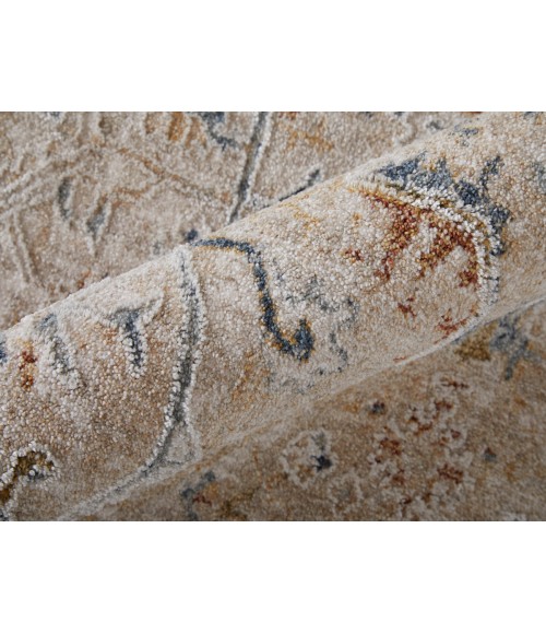 Feizy Pasha BEIGE/BLUE PAS39M6F 7 ft. 10 in. X 10 ft. 3 in. Rectangle Rug