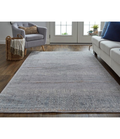 Feizy Francisco Minimal Tribal Rug, Gray/Ivory, 12' x 15' Area Rug
