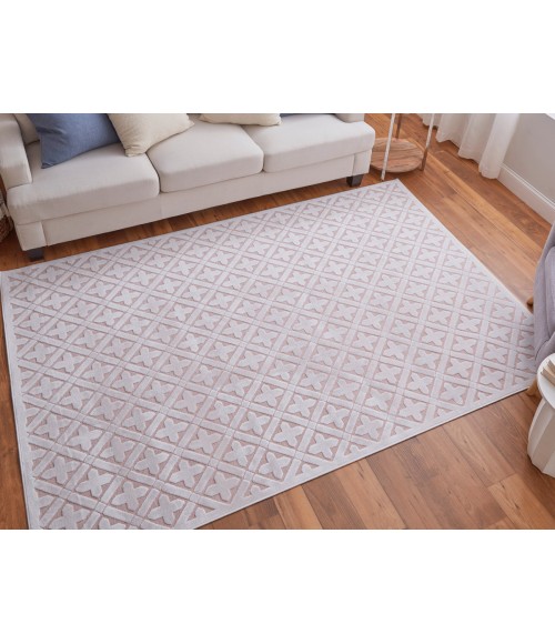 Feizy Saphir Mira BLUSH/WHITE Rug 6803500F 9 ft. 8 in. X 12 ft. 7 in. Rectangle - Rugs Town Feizy Saphir Mira BLUSH/WHITE 6803500F 9 ft. 8 in. X 12 ft. 7 in. Rectangle Rug