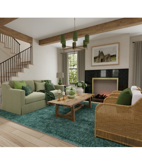 Feizy Luna Green/White 5798049F 2 ft. X 3 ft. Rect. Rug