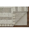 Feizy Ashby Farmhouse Geometric, Gray/Ivory, 9' x 9' Round Rug