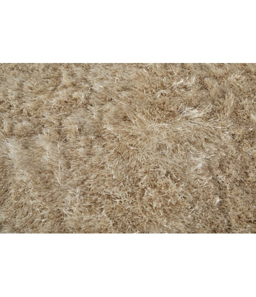 Feizy Indochine Luxury & Glam Solid, Tan/Taupe, 8' x 8' Round Rug