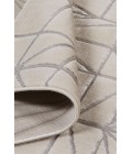 Feizy Micah Mid-Century Modern Geometric, White/Silver/Gray, 8' x 11' Area Rug