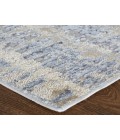 Laina Area Rug Feizy Laina Industrial Gradient & Ombre, Tan/Brown/Blue, 3' x 12' Runner