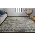 Feizy Palomar Luxe Hand-Knot Accent Rug, Charcoal Gray/Light Beige, 2ft x 3ft