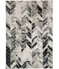 Feizy Micah Industrial Chevron, Black/Gray/Silver, 3'-11" x 6' Accent Rug