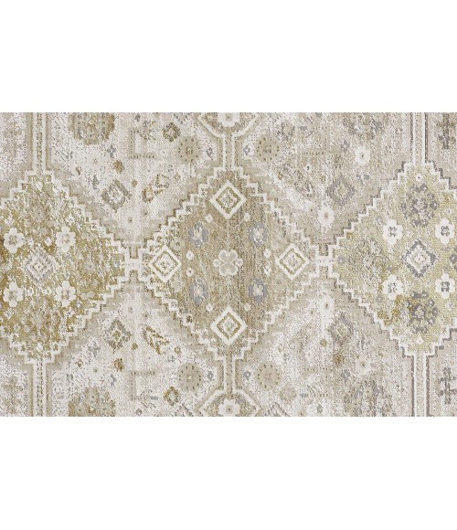 Aura Area Rug Feizy Aura Vintage Persian, Gold/Ivory, 9'-2" x 12' Area Rug