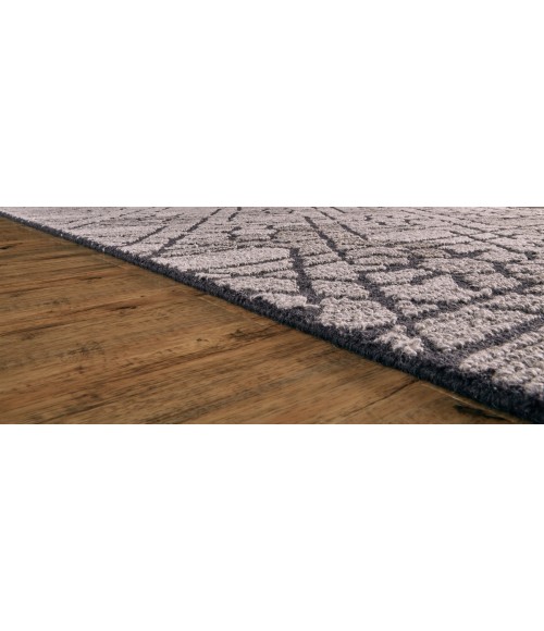 Asher Area Rug Feizy Asher Scandinavian Geometric, Taupe/Black/Gray, 9' x 12' Area Rug