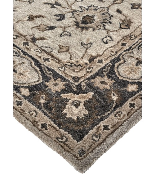 Eaton Area Rug Feizy Eaton Classic Oriental, Gray/Ivory/Taupe, 9'-6" x 13'-6" Area Rug