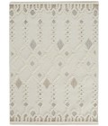 Anica Area Rug Feizy Anica Moroccan Wool Rug w/Ornamental Diamonds, Ivory/Tan, 4ft x 6ft Accent Rug