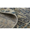 Feizy Palomar Luxe Hand-Knot Abstract Area Rug, Denim Blue/Beige, 5x6in x 8x6in