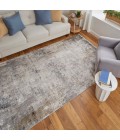 Feizy Cadiz Industrial Abstract, Ivory/Taupe/Gray, 12' x 18' Area Rug