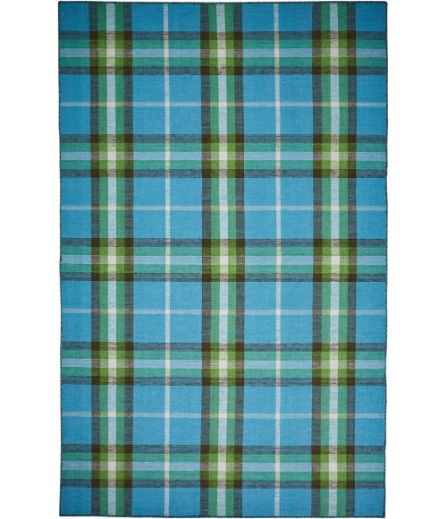 Feizy Crosby Eco-Friendly PET Dhurrie, Horizon Blue/Green, 8ft x 10ft Area Rug