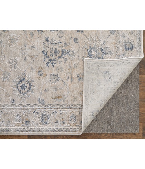Feizy Pasha BEIGE/BLUE PAS39M7F 2 ft. X 3 ft. Rectangle Rug