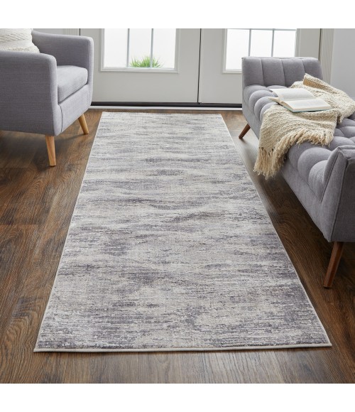 Feizy Lennon Casual Abstract, Tan/Taupe/Gray, 2'-10" x 8' Runner