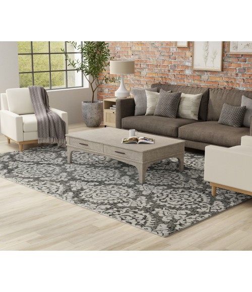 Feizy Belfort Gray/Ivory/Black Rug 8698A26F 8 ft. X 10 ft. Rect. - Rugs Town Feizy Belfort Gray/Ivory/Black 8698A26F 8 ft. X 10 ft. Rect. Rug