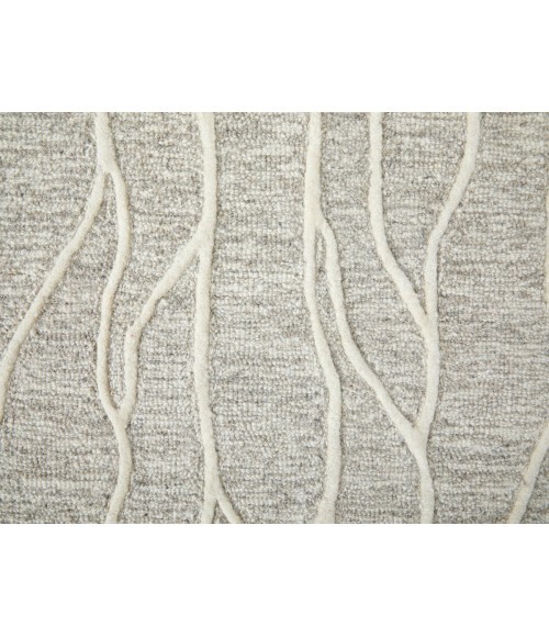Feizy Enzo IVORY/GRAY 7428734F 8 ft. X 10 ft. Rectangle Rug