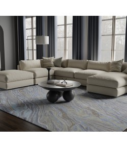 Feizy Kawai Blue/Green/Gray KAW8982F 2 ft. X 3 ft. Rect. Rug