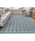 Feizy Channels AQUA 2877278F 7 ft. 9 in. X 9 ft. 9 in. Rectangle Rug