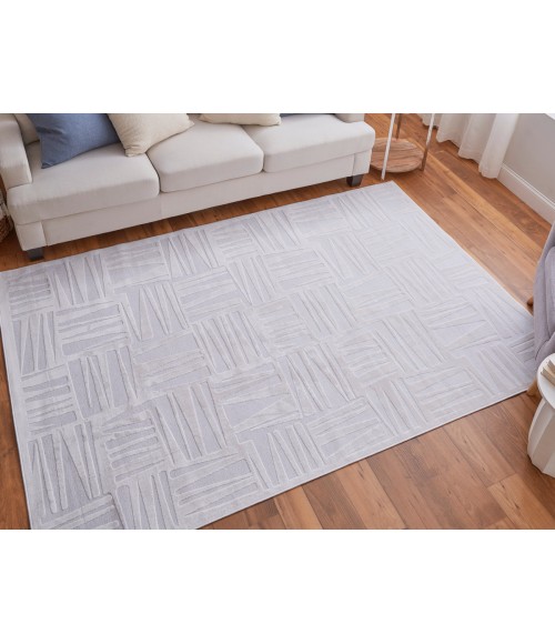 Feizy Saphir Mira WHITE/WHITE Rug 6803493F 7 ft. 6 in. X 7 ft. 6 in. Round - Rugs Town Feizy Saphir Mira WHITE/WHITE 6803493F 7 ft. 6 in. X 7 ft. 6 in. Round Rug