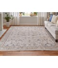 Feizy Pasha IVORY/BLUE PAS39M4F 2 ft. X 3 ft. Rectangle Rug