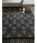 Feizy Phoenix Farmhouse Diamond, Black/Gray, 7'-9" x 9'-9" Area Rug
